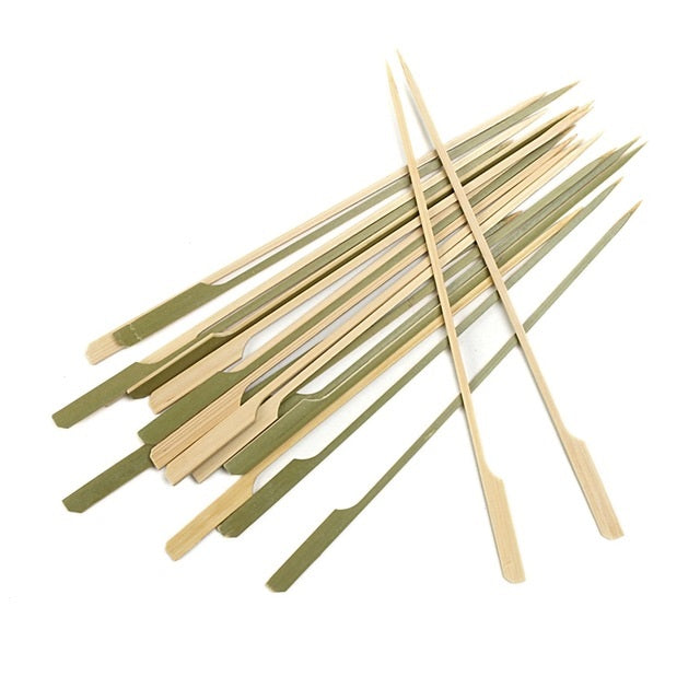 Eco-friendly wooden skewer sticks perfect for grilling and catering