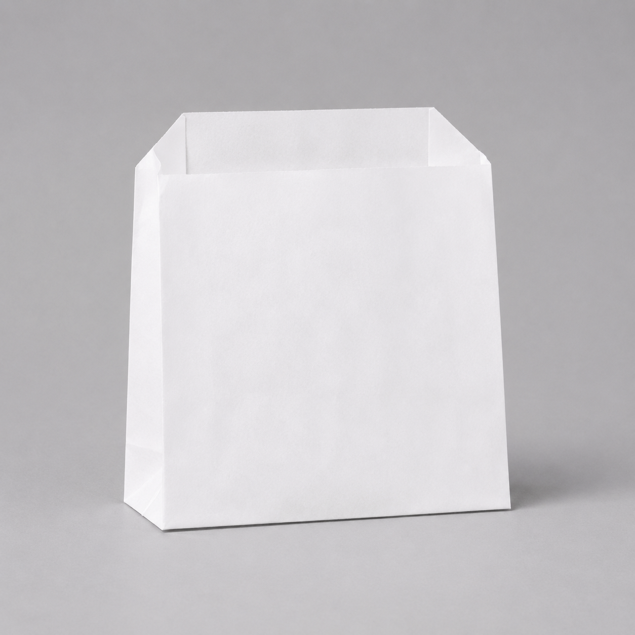 White paper French fries bag, 120 + 46 x 150mm, for takeaway food
