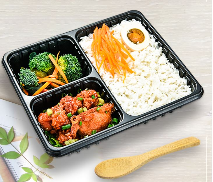 3 COMPARTMENT BENTO TRAY