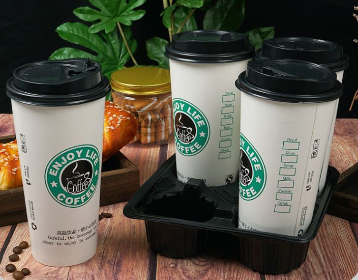 2 Cup, 4 cup holder plastic tray