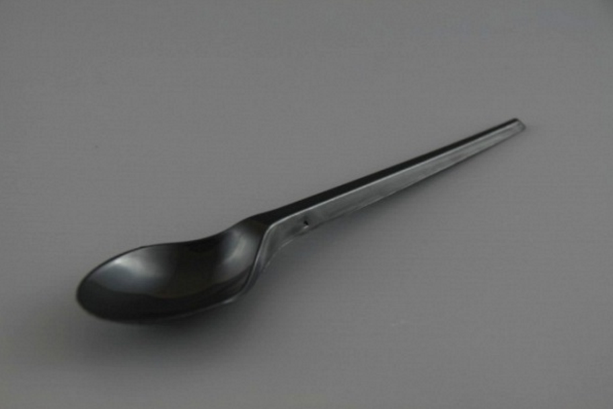 7" PLASTIC SPOON (BLACK)