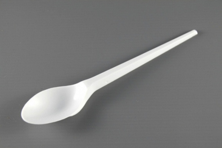7" PLASTIC SPOON (WHITE)