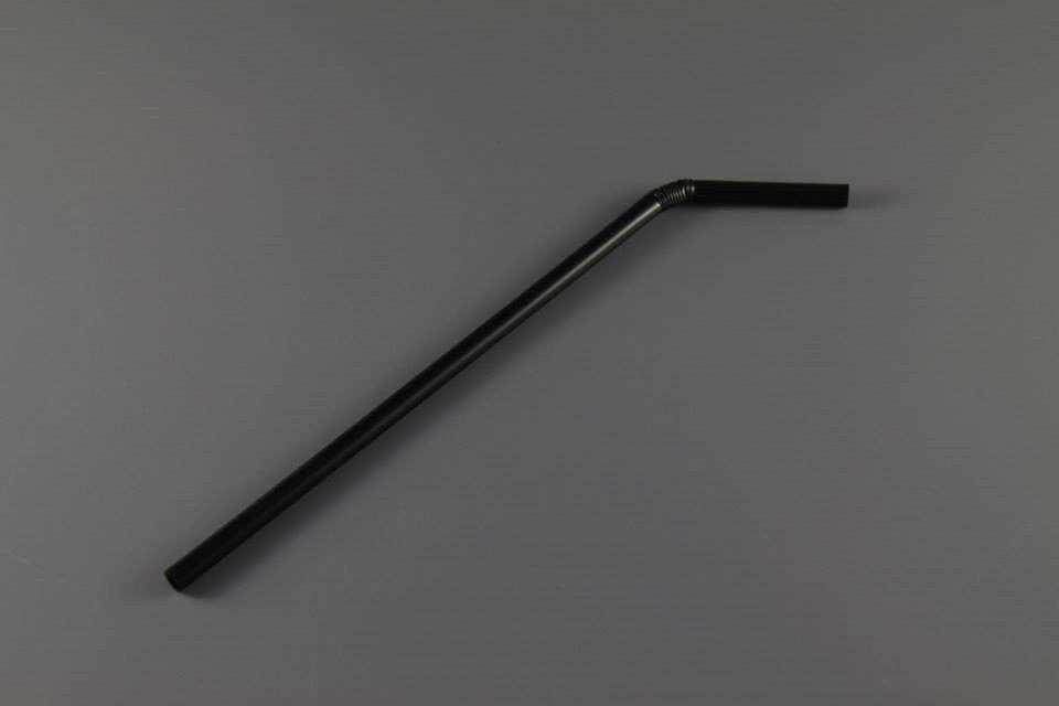8" Flexible Straw - Black