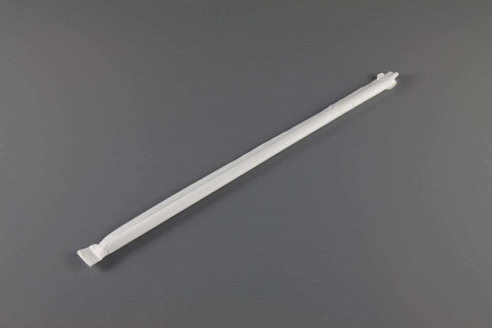 9.5" Flexible Wrapping Straw - White