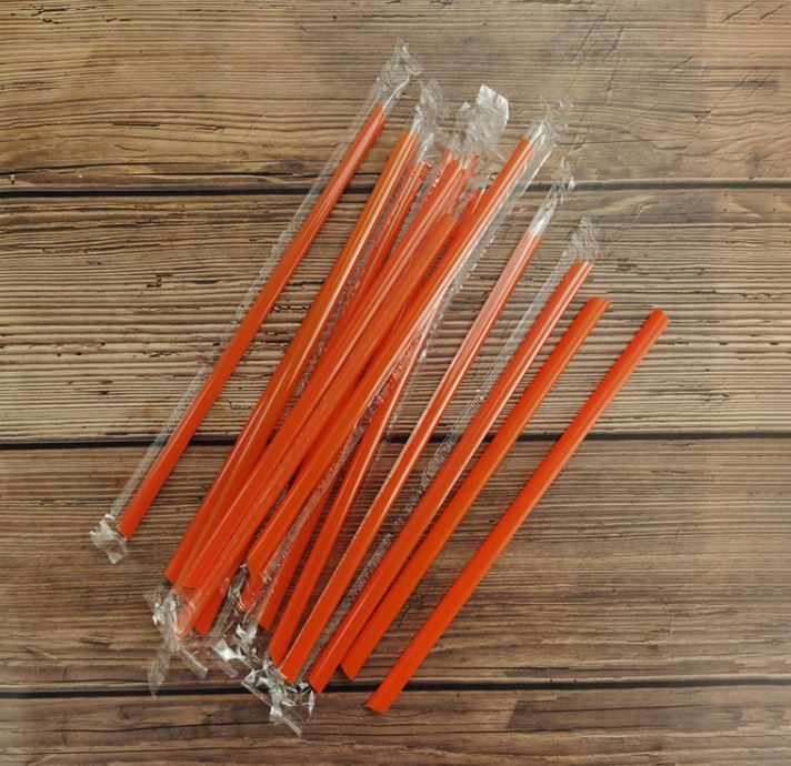 230mm Orange Straw BOPP (Sharp)