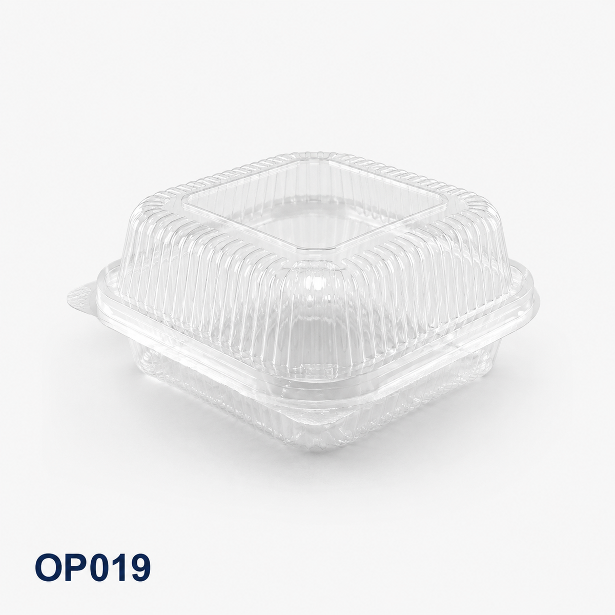 OP019 clear OPS burger box, 120 × 120 × 70 mm