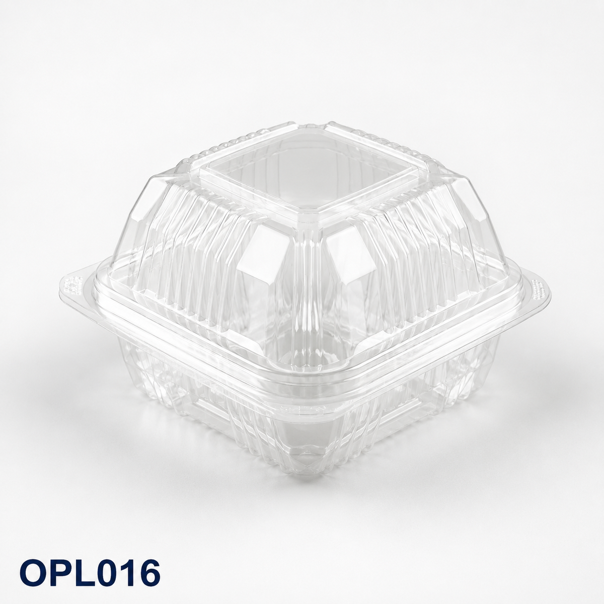 OPL016 clear OPS cake box, 120 × 115 × 70 mm