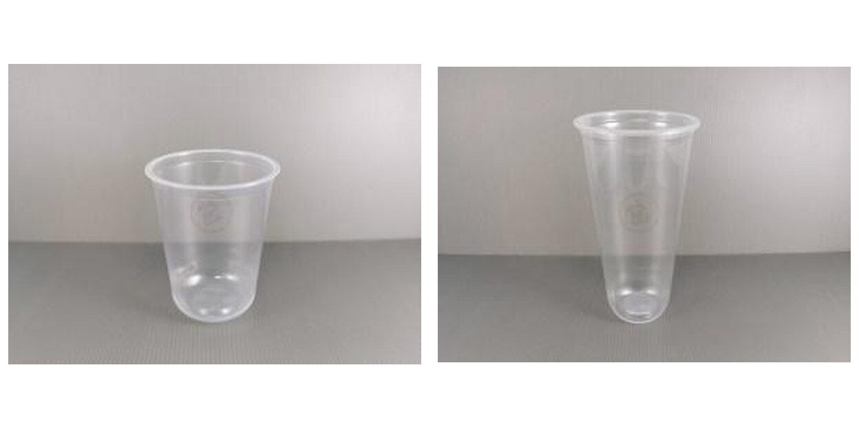 U500 and U700 clear plastic cups for cold drinks