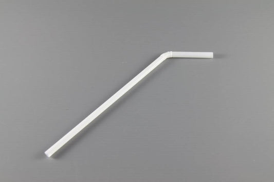 8" Flexible Straw (White)